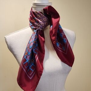 Red  Multicolor women's Neck fashion scarf 28"